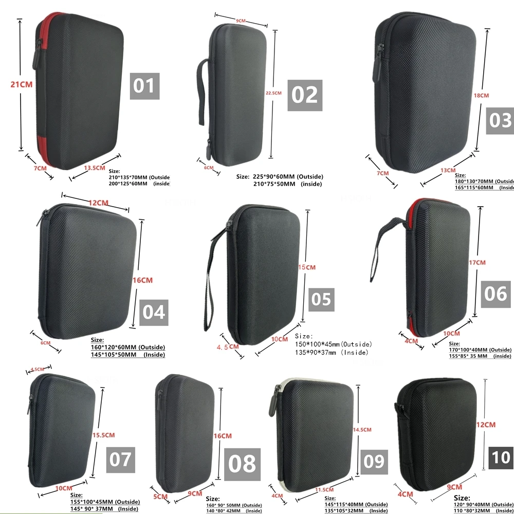 

Сумка для цифрового мультиметра, сумки для хранения инструментов для электронных аксессуаров, противоударная сумка, чехол из ЭВА, сумка для хранения кабеля для наушников и передачи данных