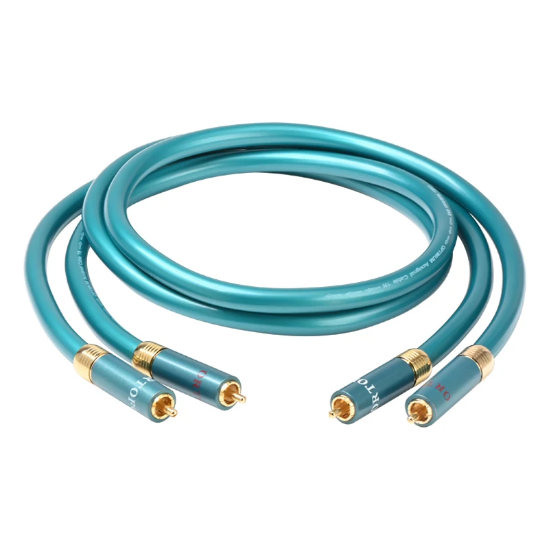 ATAUDIO Ein Paar RCA-Kabel für CD-Verstärker Hi-End 8N OCC plattiertes Splitter-Verbindungskabel 2RCA auf 2RCA-Stecker HiFi-Audiokabel 3