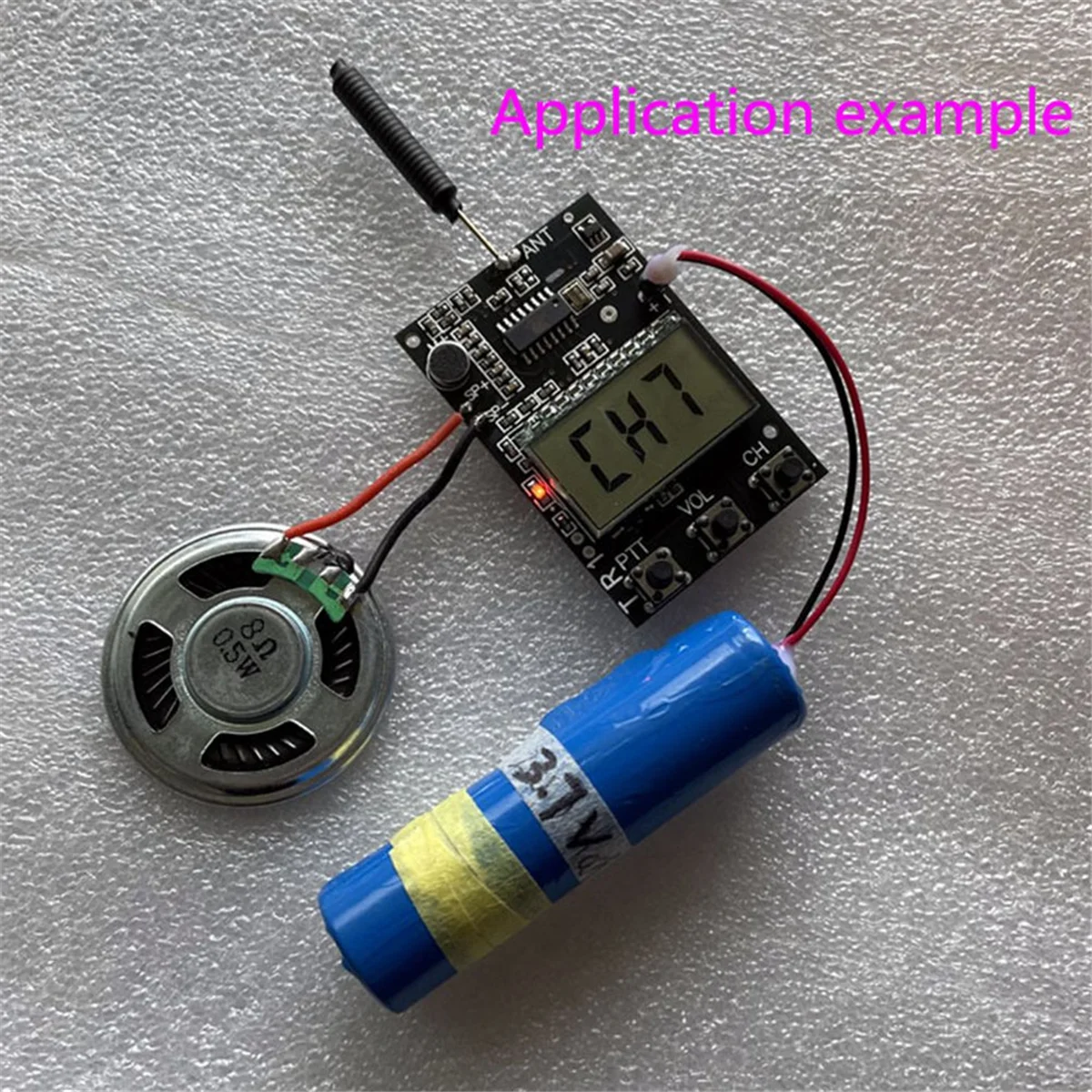 Placa de circuito FM Walkie Talkie mejorada Placa receptora FM 7 frecuencia