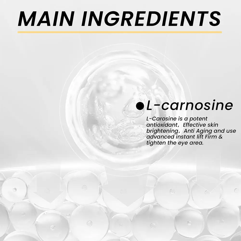 Firming Eye Cream Carnosine Eye Cream Remove Wrinkles Puffiness Smoothing Eye Bags Lighten Dark Circles Fine Lines For Eye Care