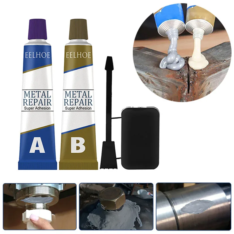 

New High Strength Metal Repair Glue AB Casting Adhesive Cold Welding Glue Heat Resistance Magic Sealant Weld Tools Repair Agent