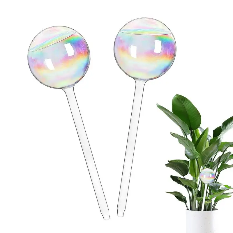 

Plant Self Watering Globes Automatic Plant Watering Bulbs Rainbow Gradient Color Glass Watering Bulbs Irrigation Device Supplies