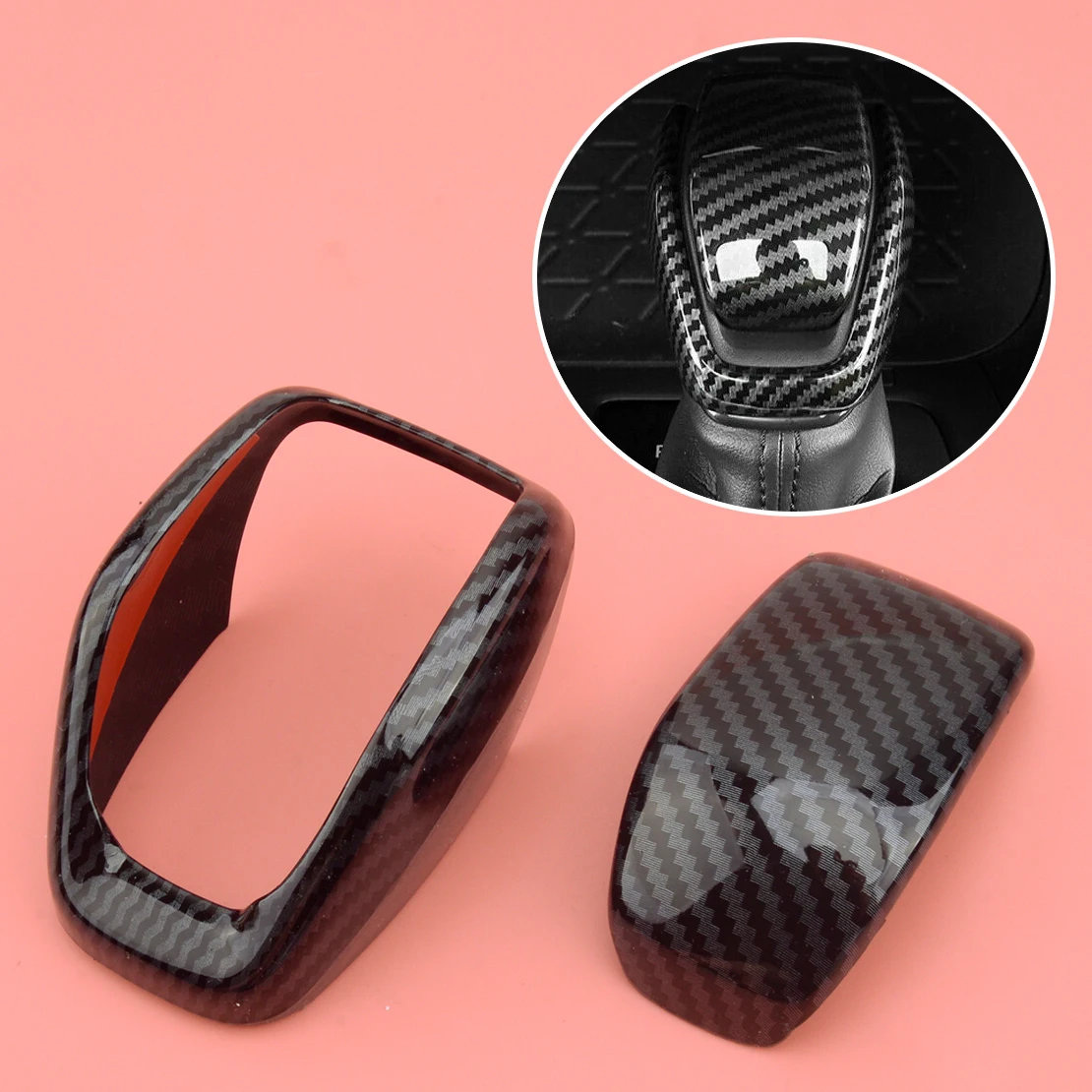 2 قطعة مقبض ناقل الحركة غطاء الكسوة ديكور صالح لتويوتا RAV4 2019 2020 2021 #1