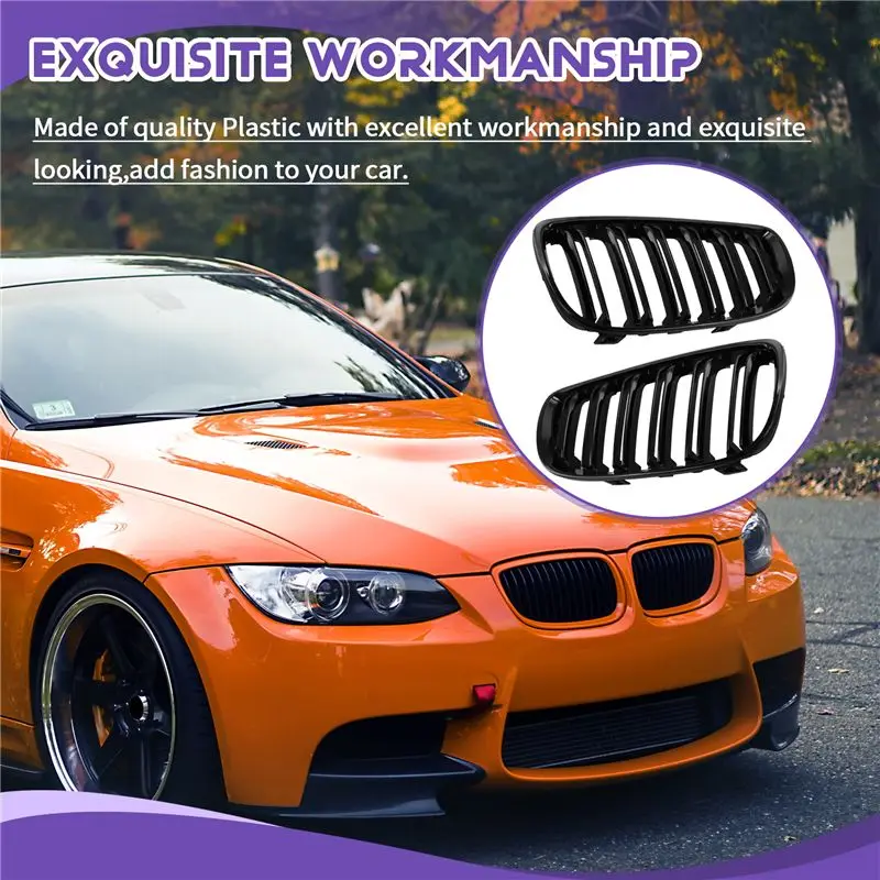 [a92p-】-parrilla-delantera-de-doble-linea-para-automovil-parrilla-de-carreras-para-bmw-e92-e93-2-puertas-m3-2006-2009-piezas-de-coche-de-alta-calidad