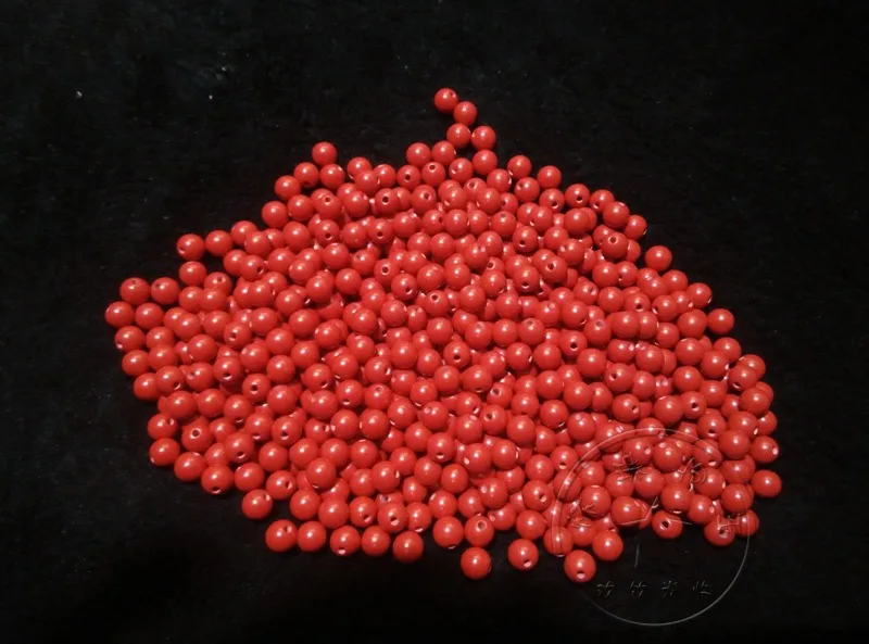 DIY Accessories Cinnabar Round Beads Bead Separation Loose Material Work in Progress 4--22mm Whole Package