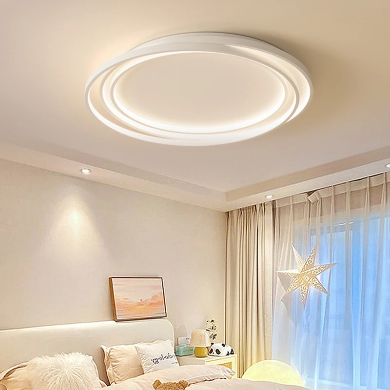 Imagem -05 - Nordic Indoor Led Ceiling Lights Lâmpadas de Quarto Iluminação para Sala de Estar Luminárias Brancas e Pretas Decoração para Casa