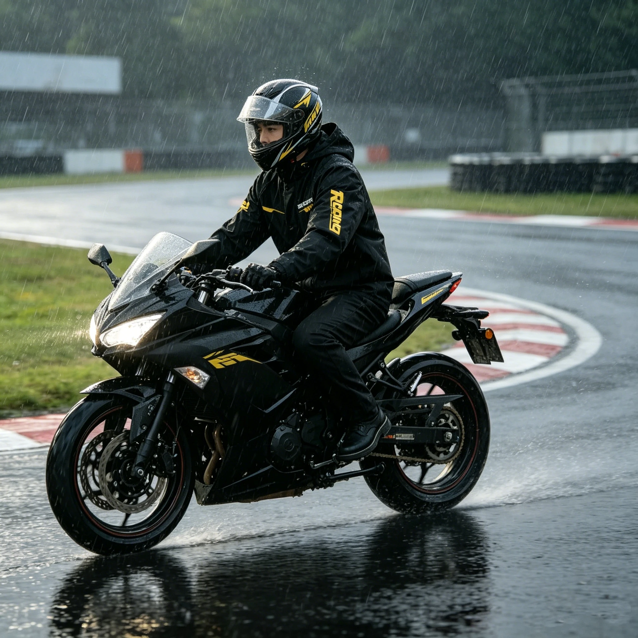 Thickened Storm Proof Raincoat for Riders Special Breathable Belt Reflective Strip Split Design for Enhanced Visibility in Bad W