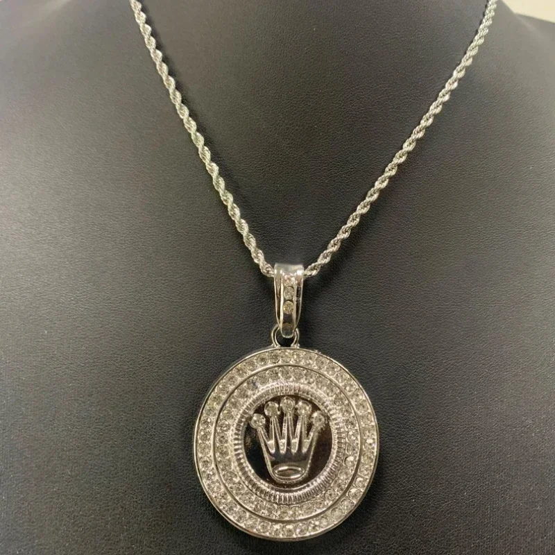 Hip Hop Personality Cool Joint Double Ring Pendant Necklace image 5