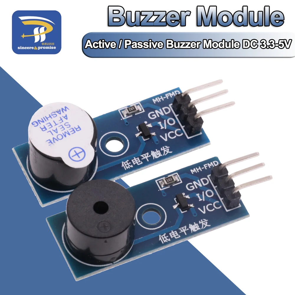 Wysokiej jakości aktywny / pasywny moduł brzęczyka DC 3.3-5V dla Arduino Smart Car DIY Kit Low Level Trigger Control Board Sound Sensor