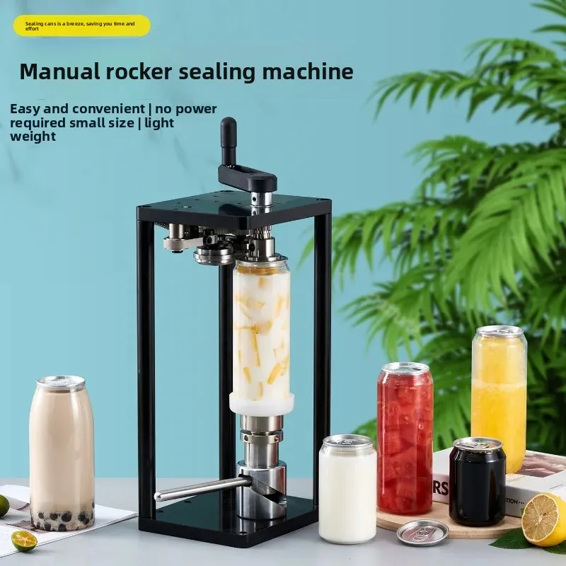Handheld Manual Cup Sealing Machine Bubble Tea Sealer Can Sealing Tool Drink Cover Sealer for Restaurant Cafe Beverage Shop