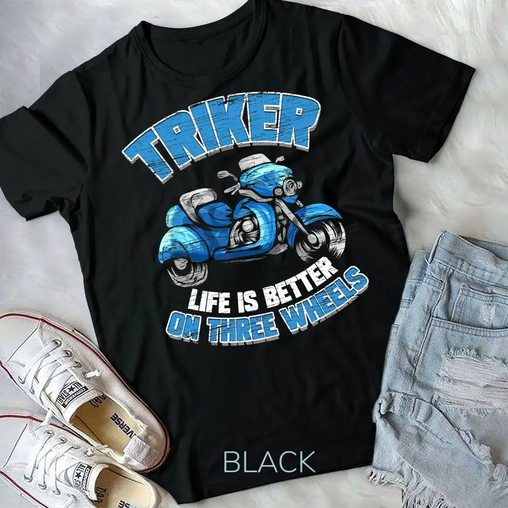 Triker Motorcycle Trike Motortrike Three Wheeler Biker Gift Unisex T-shirt High Quality 100%Cotton Short Sleeve