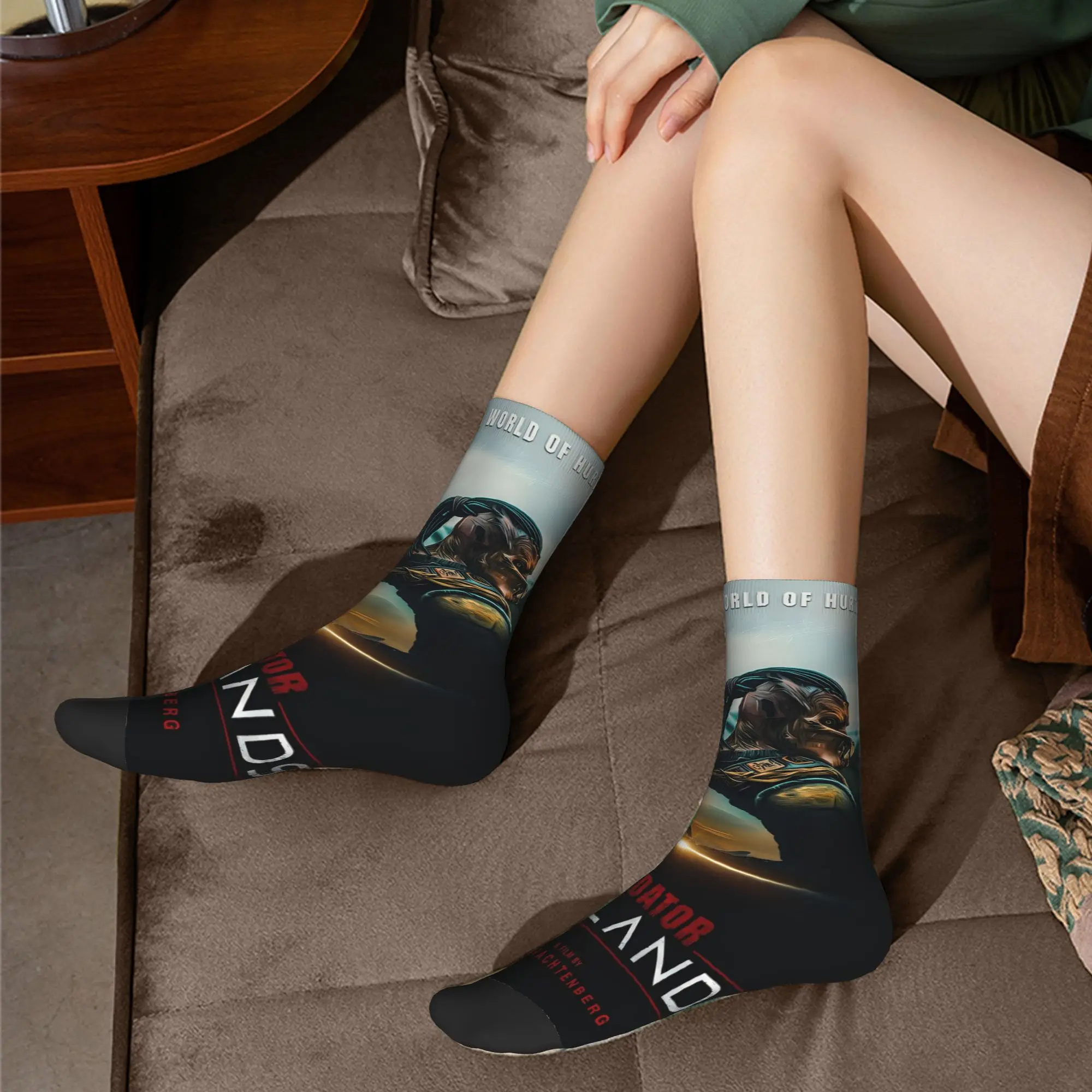 المفترس: ملابس بادلاندز للرجال والنساء، جوارب مرنة برسومات متوسطة، هدايا ناعمة #6