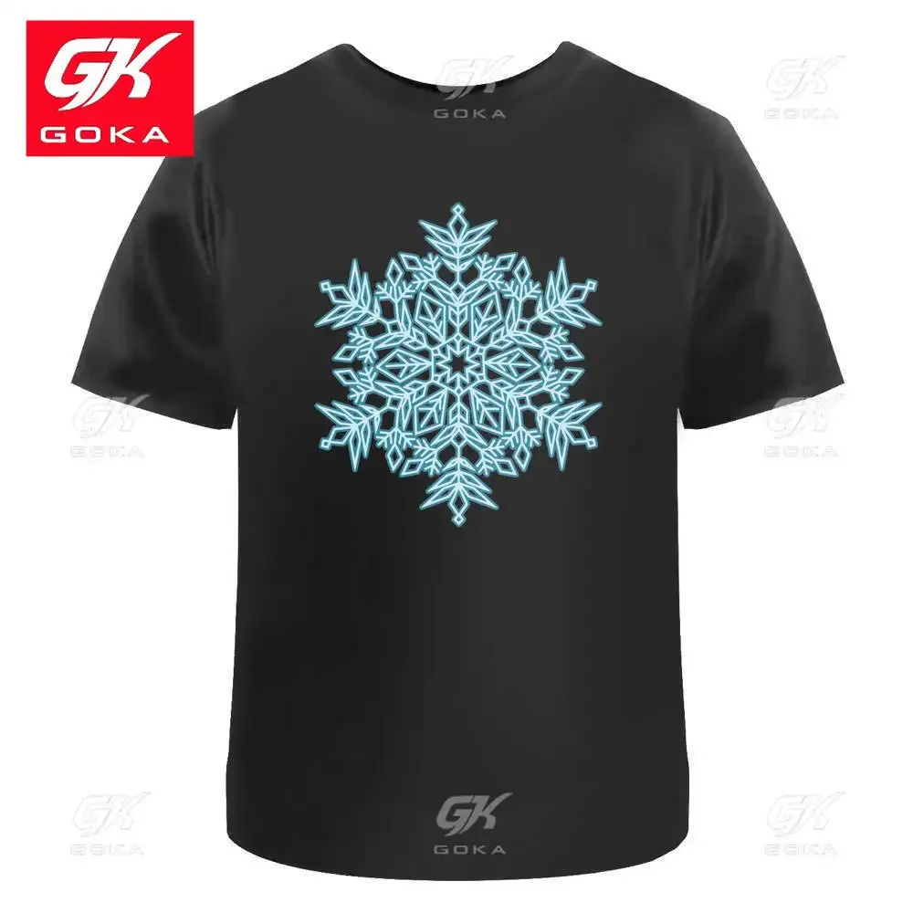 Delicate Snowflake Men's Women's Cotton T Shirts Graphic Clothing Short Sleeve Vintage Tops Printed Y2K Clothes Classic T Shirt