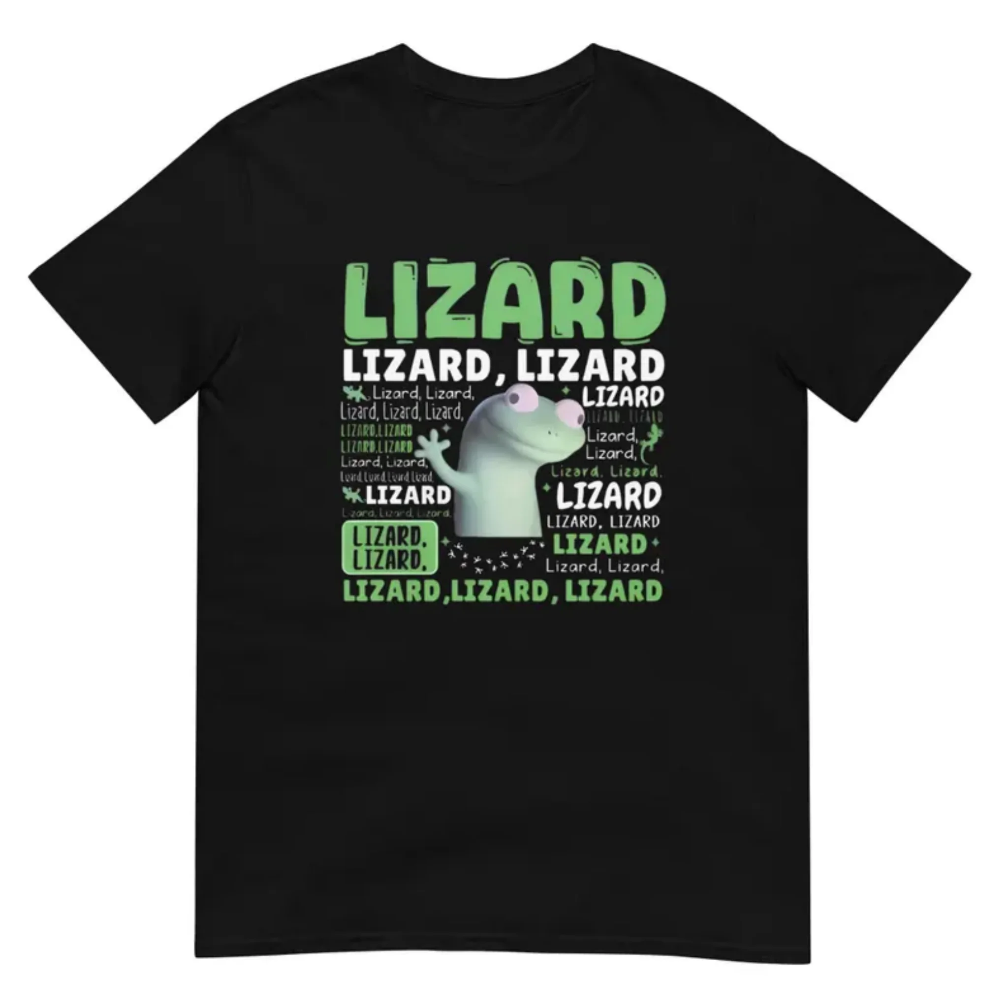 Women Short Sleeve T Shirt Funny Lizard Cartoon Graphic Reptile Lover Casual Basic Tee