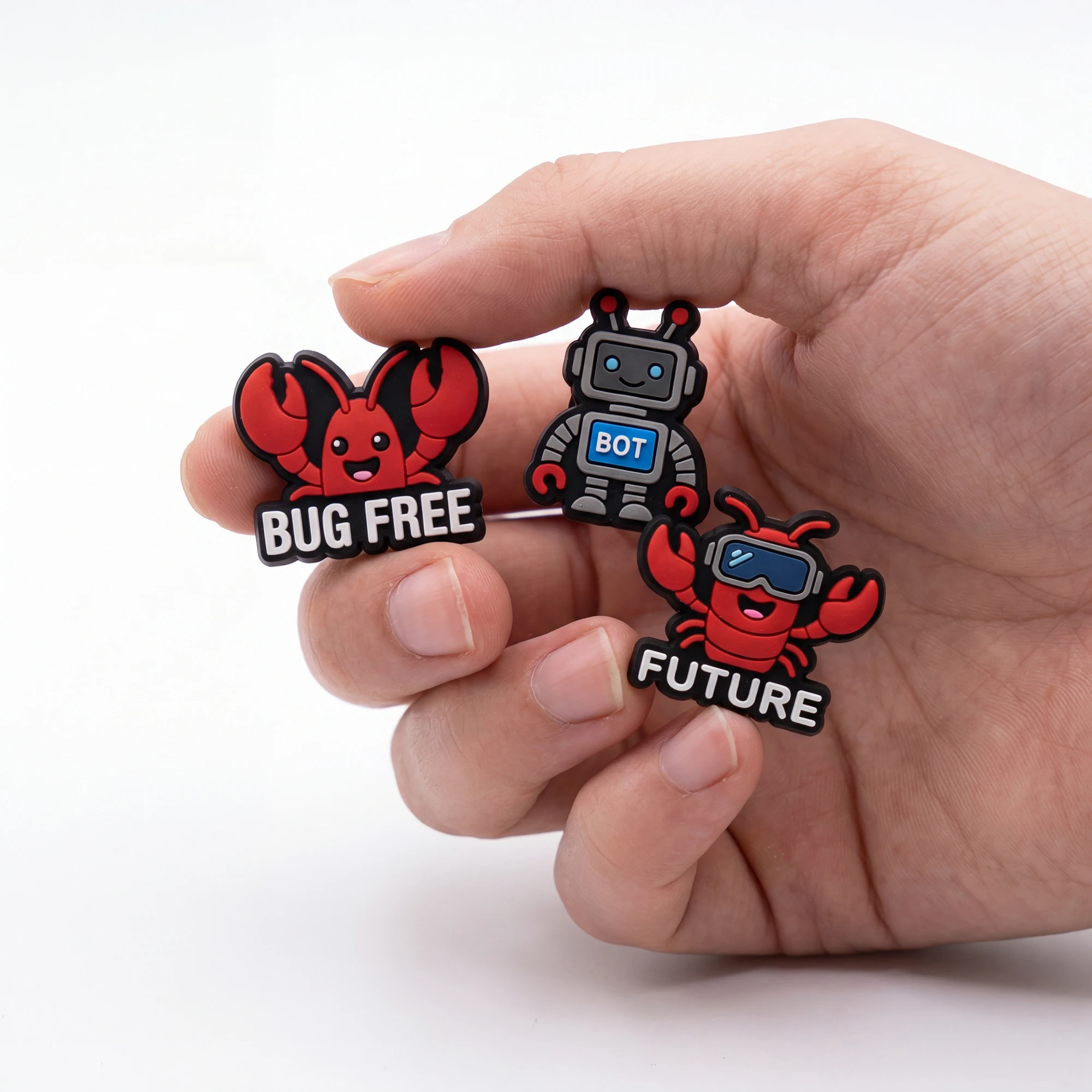 1-16Pcs Loop Binary System PVC Sandal Charms Lobster Rocket Shoe Buckle Decorations DIY Adult Funny Bracelet