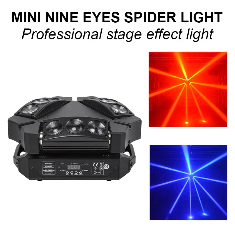 CX172CS New mini 9x10W LED spider lamp RGBW 16/48CH DMX stage lamp Dj spider moving head beam lamp high quality and fast deliver