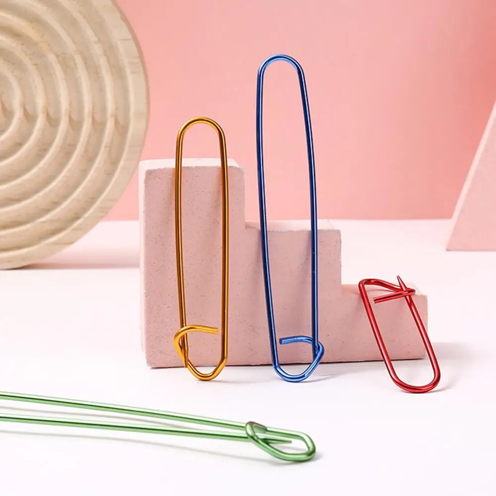 Sweater Safety Pin Sweater Knitting Pin Metal Knitting Stitch Holder Set with 6 Sizes Needles Mixed Color Safety for Sweaters