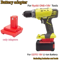 1x Battery Adapter/Converter for OZITO 18V Li-ion Battery TO Ryobi 18V ONE+ Cordless Power Tools(Only Adapter)