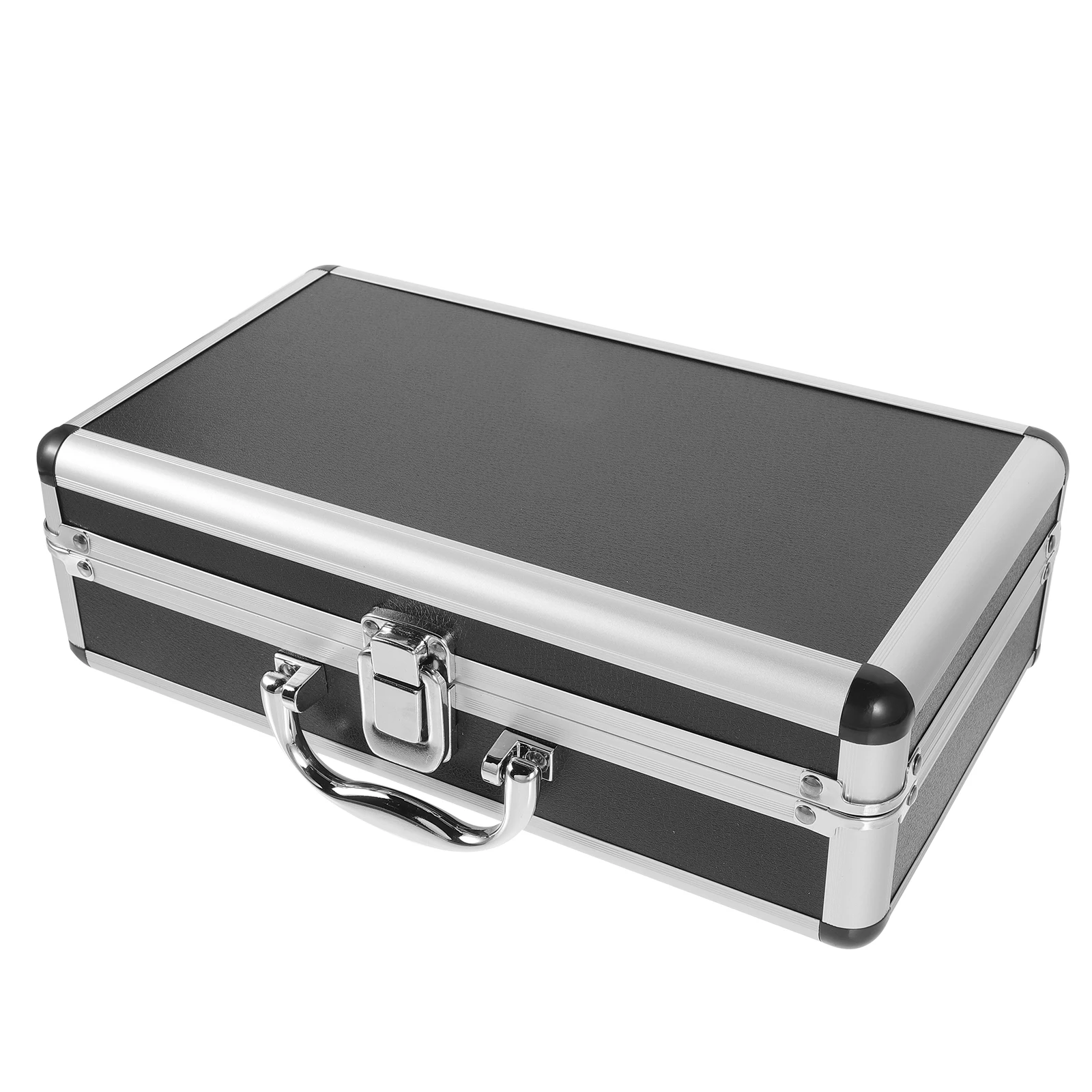 Microphone Box Wireless Storage Case Carrying Protection Metal Holder Travel Adjustable Foam Black Durable Hard Shell
