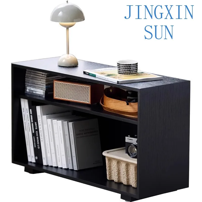 Modern simple solid wood side cabinet, book storage cabinet, oak side cabinet edge few