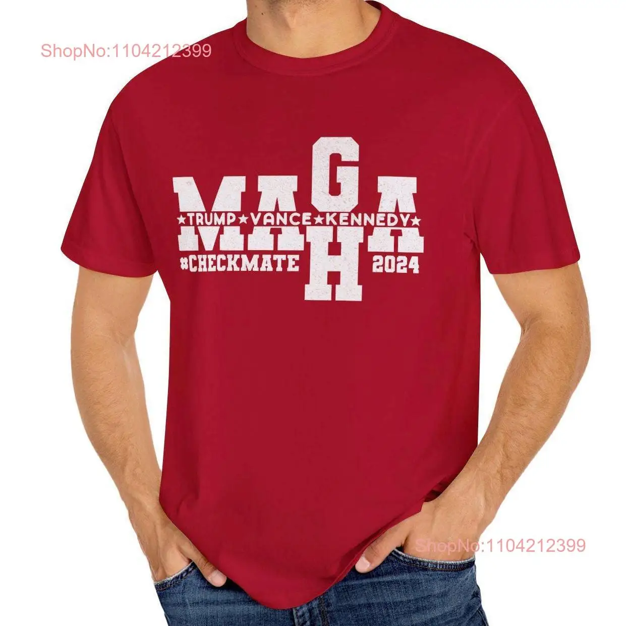 Maga T Shirt MAHA Checkmate Election 2024 Vance Kennedy long or short sleeves