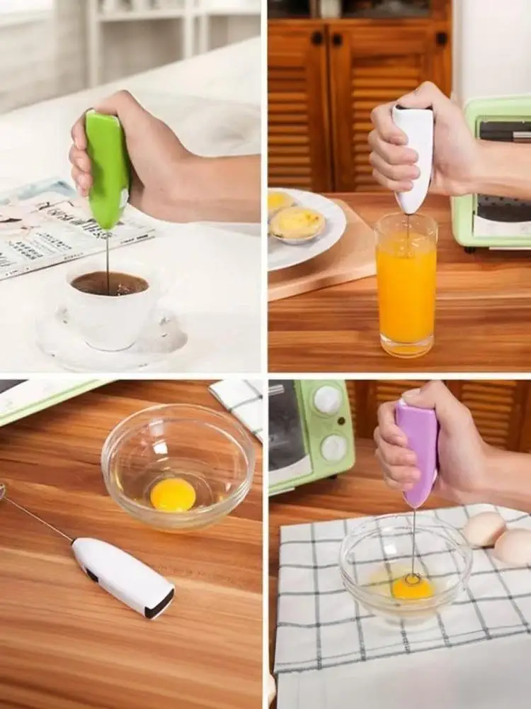 Portable Electric Handheld Egg Whisk With High Speed Mixing And Ergonomic Handle Perfect For Home Kitchen Baking Coffee Making▪