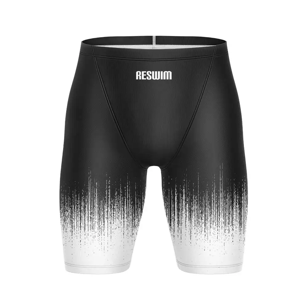 Summer Men's Swim Jammer Swimsuit Shorts Racing Pants Swimming Trunks Beach Tight Shorts Bathing Suit Athletic Training Swimwear