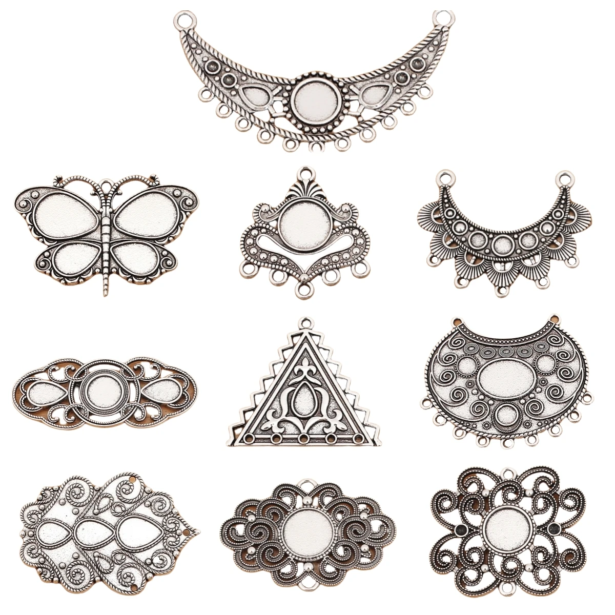 BoYuTe New Arrive Alloy Blank Pendant Base Handmade Materials Diy Jewelry Accessories Factory Wholesale