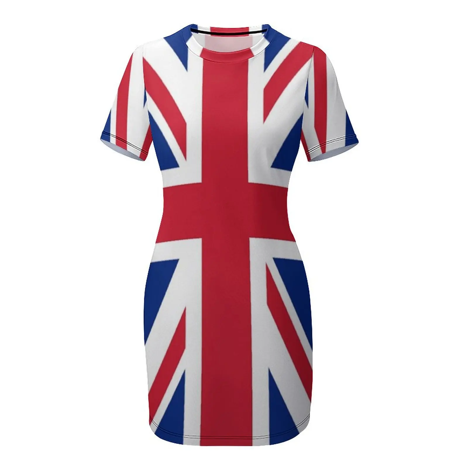 Union Jack Short Sleeved Dress Elegant gown Women's clothing summer dress beach dress