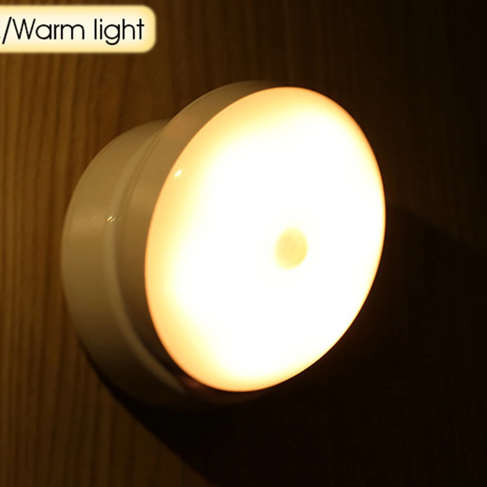 Led Wall Lamps 360 Rotated Motion Sensor Multifunctional Night Light Battery Type Cabinet Light For Bedside Bathroom