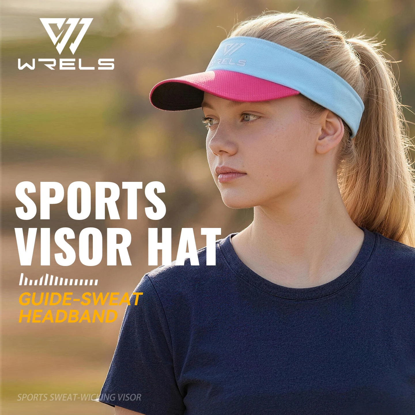 WRELS Sports Sun Visor Men Women Lightweight Anti-UV Quick-Drying Breathable Bike Mountaineering Top Empty Cap Tennis Golf Caps