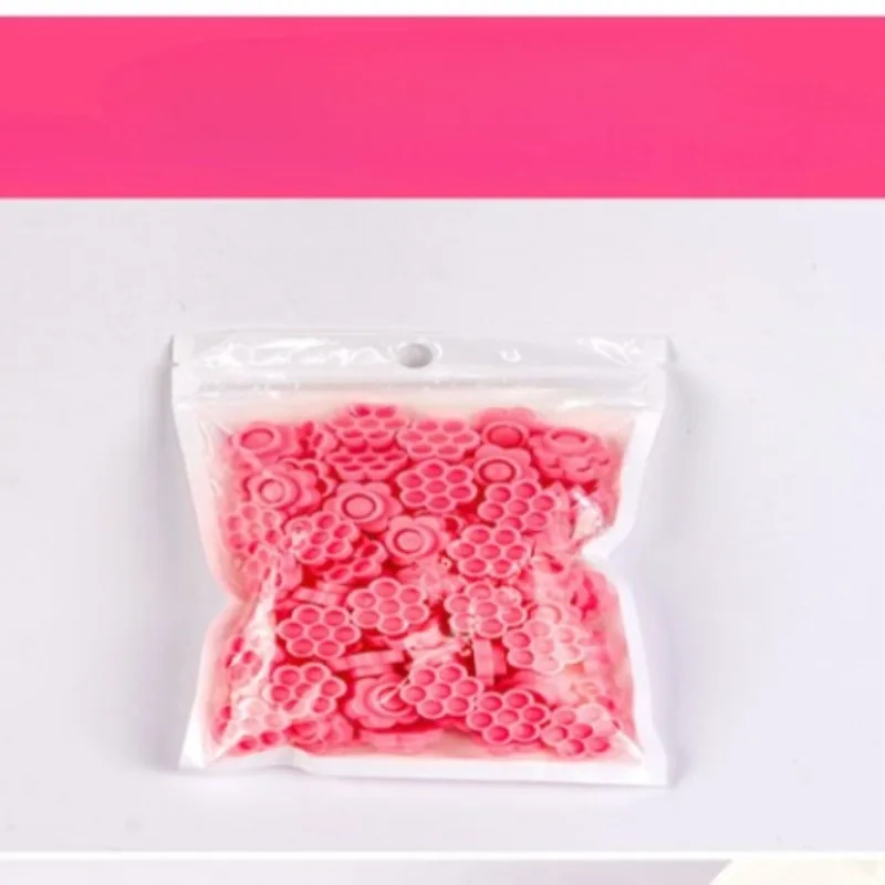 100/200/500Pcs Blooming Cups Grafting Fan False Eyelashes Lashes Rapid Bloom Sun Flower Eyelash ExtensionGlue Holder Makeup Tool