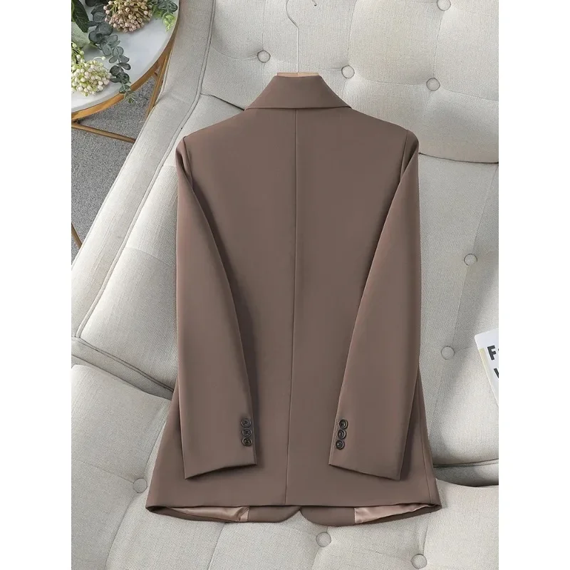 Fashion Autumn Winter Women Blazer Pink Black Coffee Female Long Sleeve Single Breasted Solid Ladies Jacket Coat For Work Wear