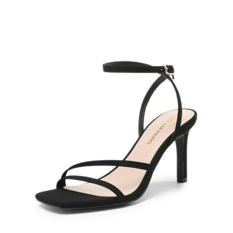 

DREAM PAIRS Women's High Stilettos Heels Open Toe Square Sandals Ankle Strap Pumps Sexy Comfort Strappy Dress Shoes Party Weddi
