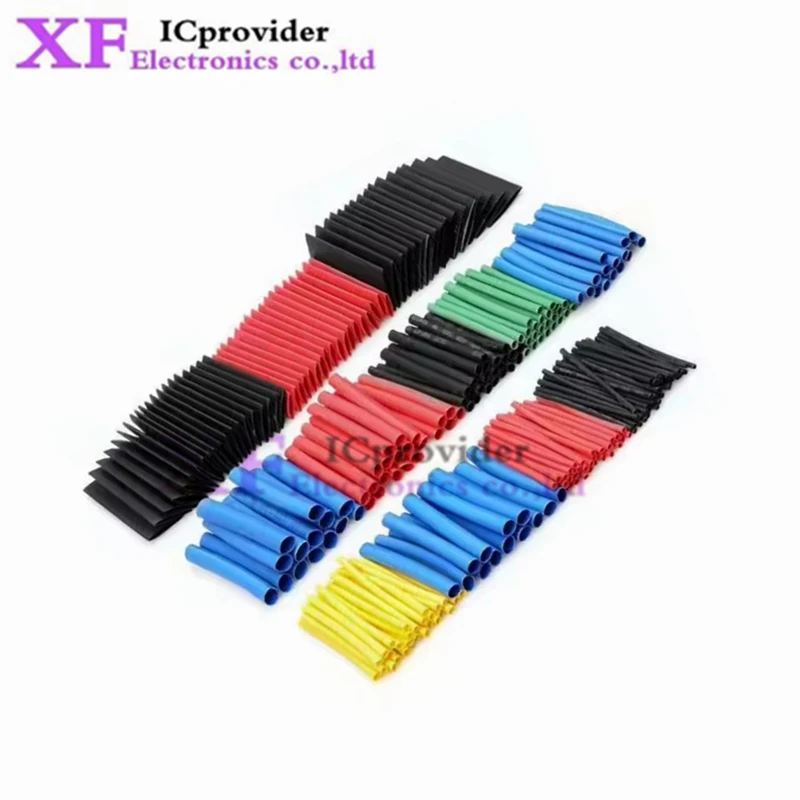 

280 шт. термоусадочная трубка, полиолефиновая термоусадочная проволока, набор изолированных трубок в ассортименте, комплект водонепроницаемых трубок 2:1