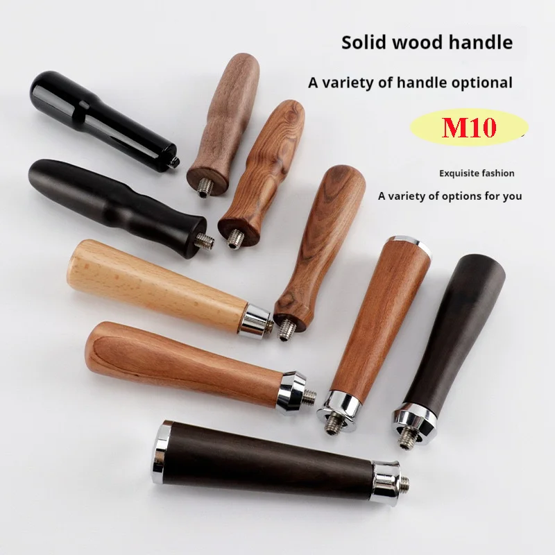 M10 Portafilter Handle Solid Wooden Handle For Espresso Portafilter Replacement Part Coffee Machine Modified Handle Barista Tool