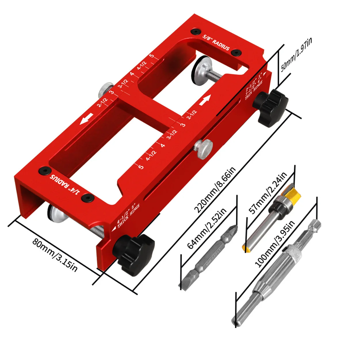 2 in 1 Hinge Drilling Fixture Combination Durable Door Frame Stable Locator Woodworking Installation Screws DIY Auxiliary Tools view 3