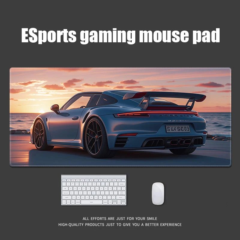 Europe Large Sport Car Design Gaming Mouse Pad Anti-Slip Rubber Base Extended Desk Mat for Gamer Office Use Computer Accessories