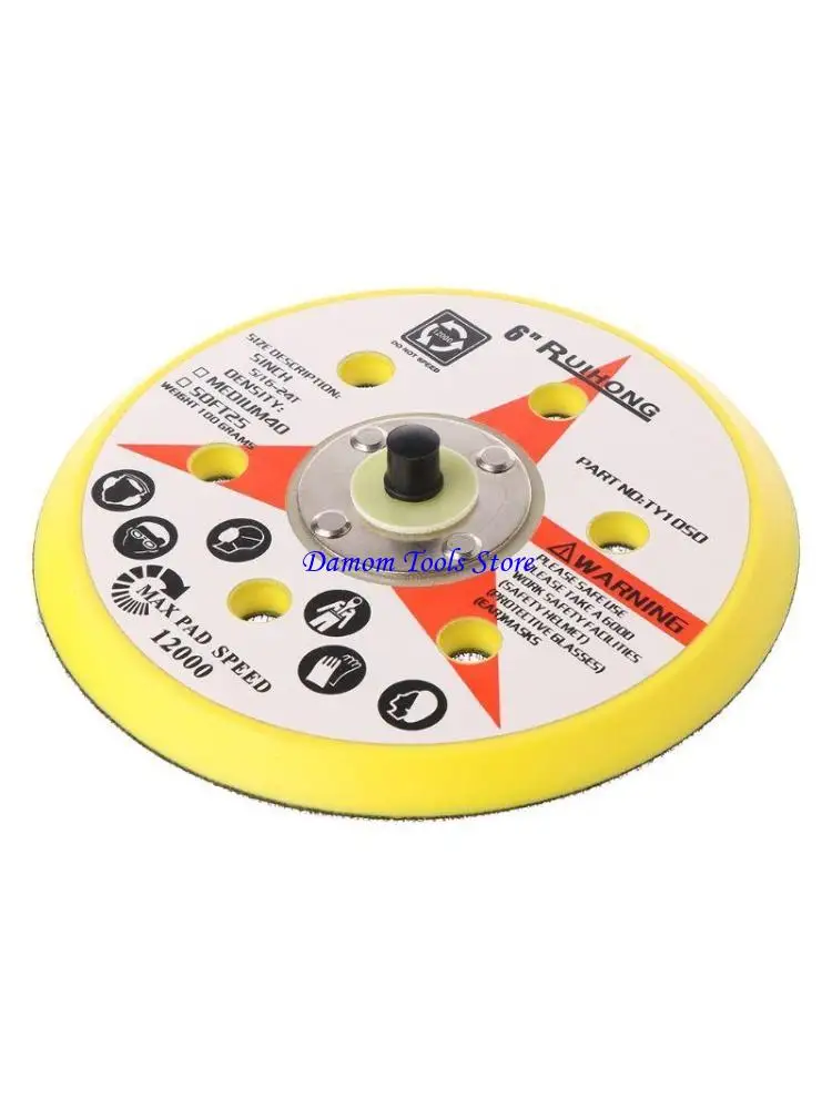 57be-6穴-バックアップサンディングパッド-スレッドマウント-研磨-研削用-耐久性-軽量