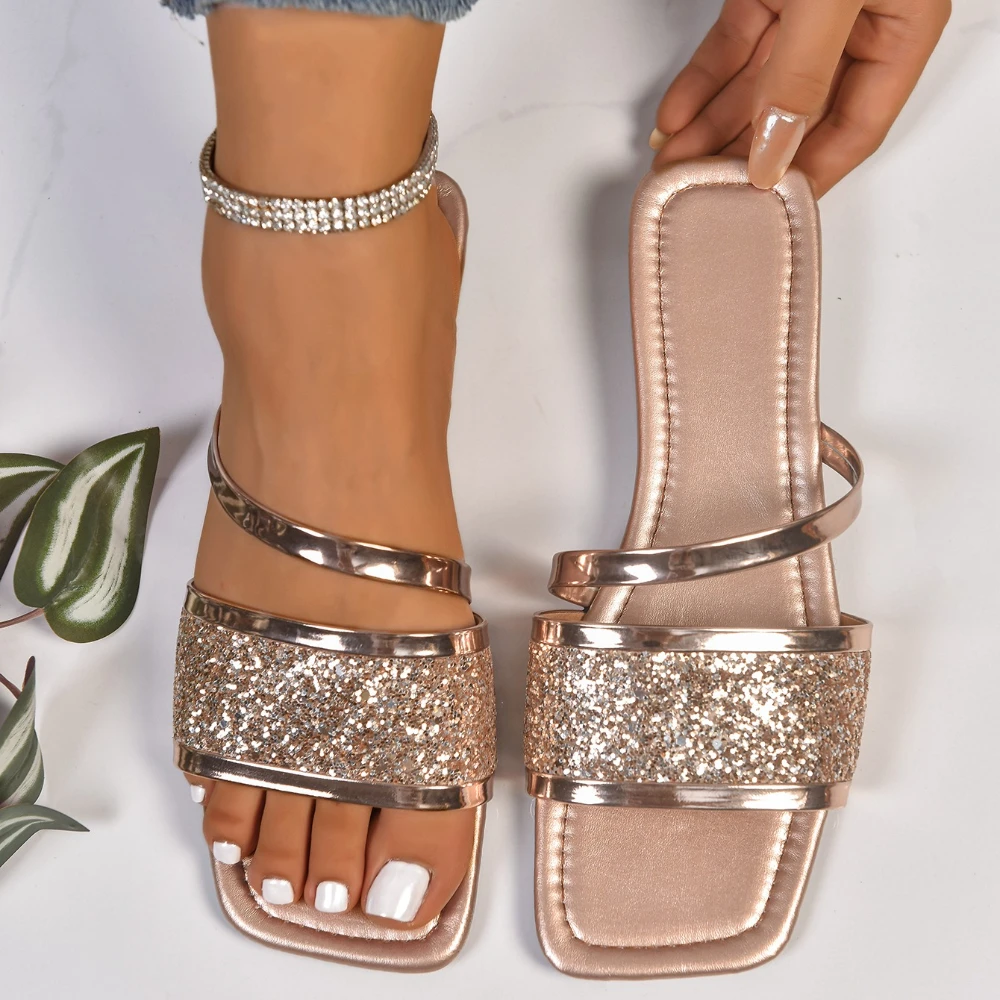 

Новинка 2023 года, женская обувь, дизайнерские повседневные модные сандалии на плоской подошве, легкие шлепанцы, женские элегантные прогулочные тапочки без шнуровки