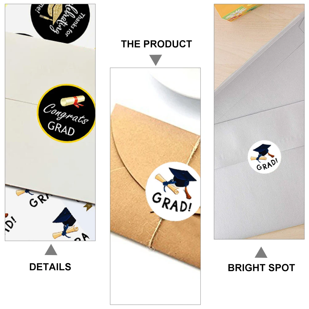 Graduation Sticker Gift Bag Party Favor Stickers Decorations Season Notebook Graduation Decor Cards