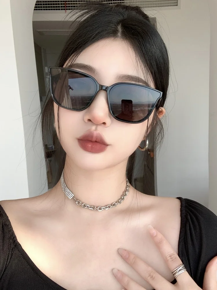 

2025 New Gm Sunglasses Women Trendy Korean Retro Spicy Girl Inteated Slimming High Quali Internet Famous Sun Glasses
