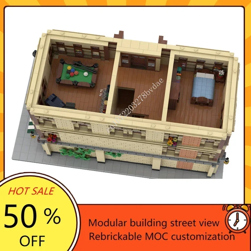6492PCS บ้านร้านดอกไม้,เบเกอรี่และอพาร์ทเมนท์ MOC street view การศึกษาประกอบปริศนาเทคโนโลยี Xmas ของเล่นของขวัญ