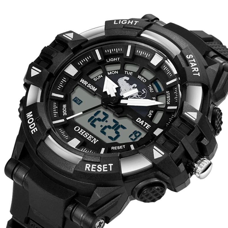 

Men Sports Wrist Watches 2023 OHSEN 50M Waterproof Swim Digital Quartz Waterproof Military Watch Male Clock Relogio Masculino