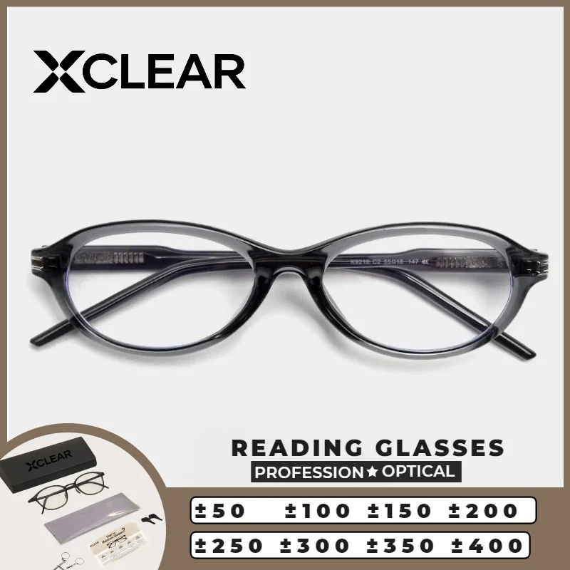 xclear-キャットアイ老眼鏡-スモールフレーム-ライト光学式-ブルーレイカット-プログレッシブ処方眼鏡-クラシック