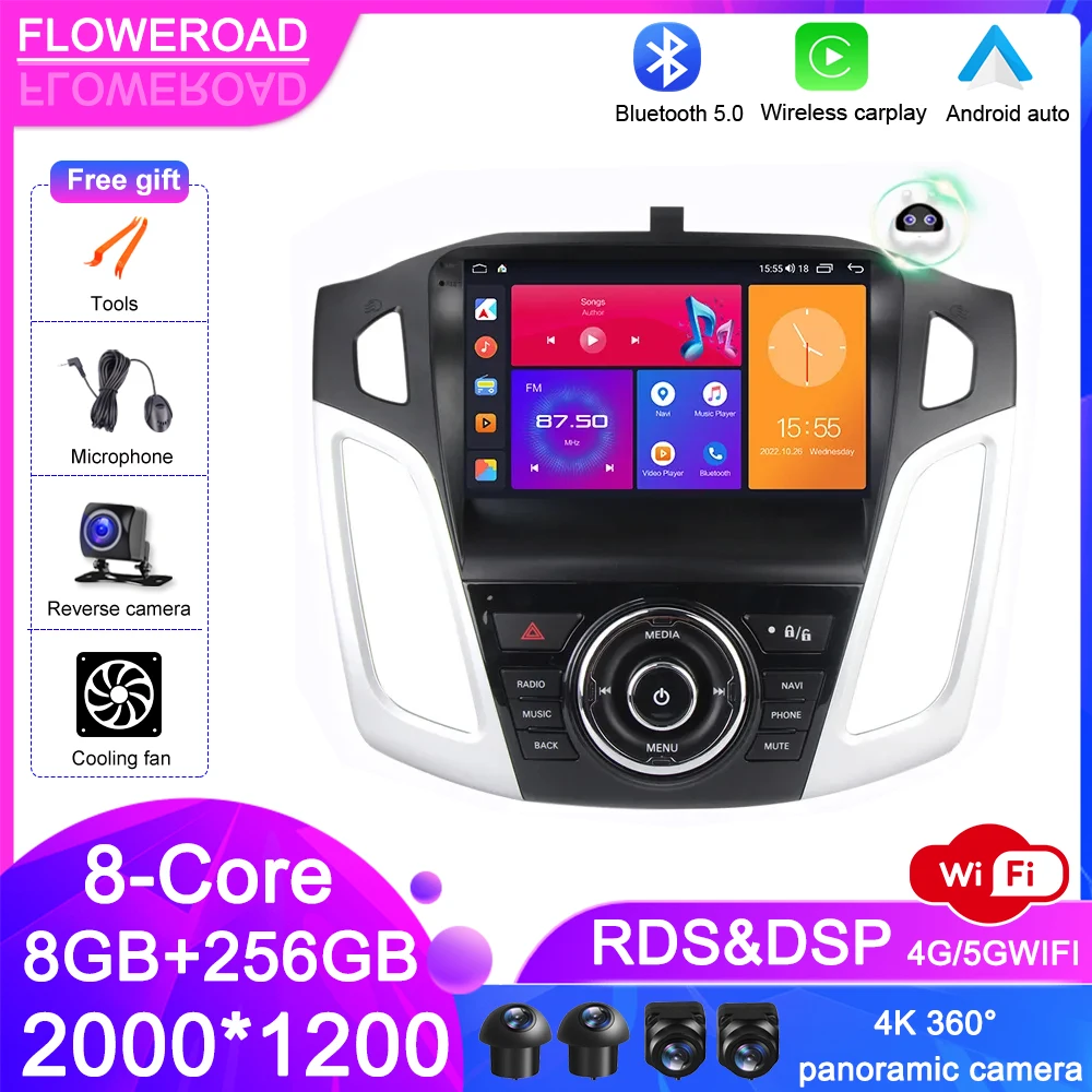 

Android 13 For Ford Focus 3 Mk 3 2011 - 2019 Car Radio Multimedia Video Player Navigation GPS DSP BT Carplay Auto No 2 din 2 din