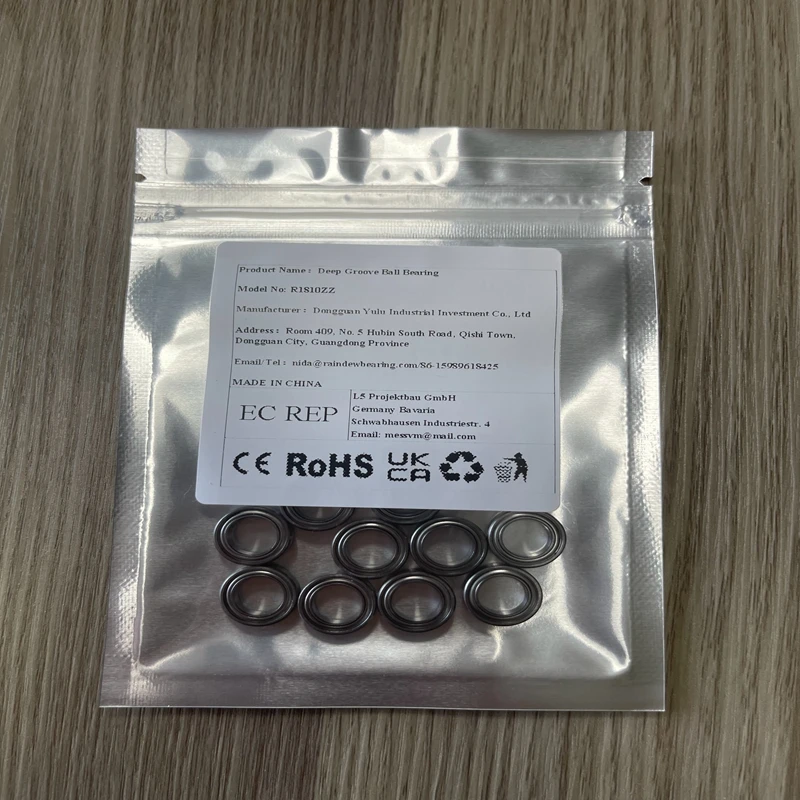 

10PCS R1810ZZ 7.938x12.7x3.967 mm Ball Bearing 5/16"x1/2"x5/32" High Precision, Low Noise, for Instruments, Medical Devices