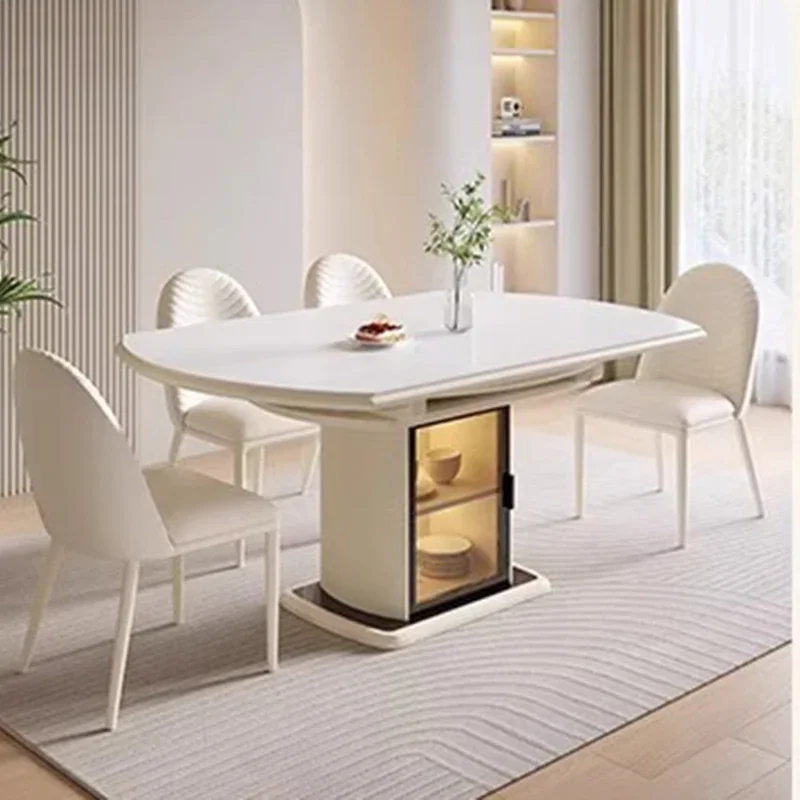 

Luxury Grey Dining Table Round Vintage Modern Nordic Dining Table Marble Industrial Conjuntos De Sala De Jantar Home Furniture