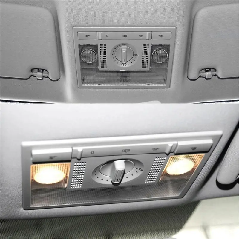 Durable-Car Front Console Roof Reading Light 6Q0947613A For VW Polo 9N Touran 02-10 Seat Leon Altea Dome Light Ceiling Lamp view 2