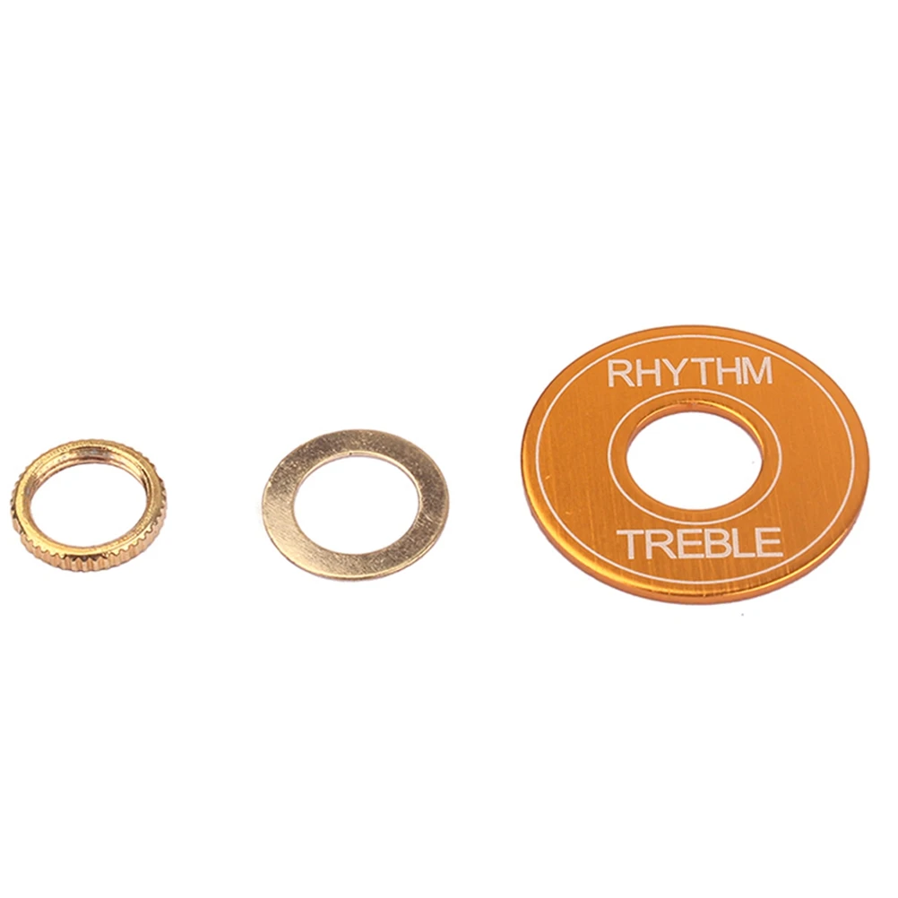 

Gold Switch Gasket 3 Way Toggle Guitar Rhythm Treble Ring Aluminum Alloy